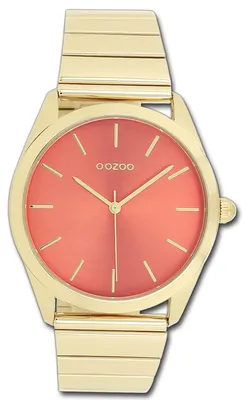 Imagen del producto de Reloj de pulsera Oozoo, modelo D3UOC11518, para mujer y hombre, con correa de metal dorada, movimiento de cuarzo y esfera analógica