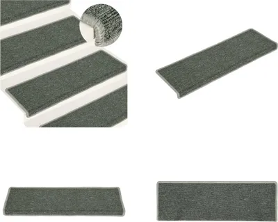 Productafbeelding van vidaXL Trapmatten, 15 stuks, 65x21x4 cm, groen - Trapmatten - Stukmatten