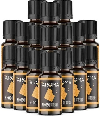 Produktbild von myAROMA Flavour Drops – Butterkeks 17x10ml, zuckerfreie und kalorienfreie Geschmacksverstärker, vegan und natürlich ohne künstliche Farbstoffe, ideal zum Backen und für Getränke, Nr. 09