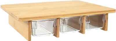 Produktbild von Schneidebrett mit 3 integrierten Schubladen