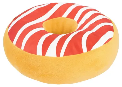 Zdjęcie produktu dla Beeztees Donut XL – pluszowa zabawka dla psów o zapachu malinowym