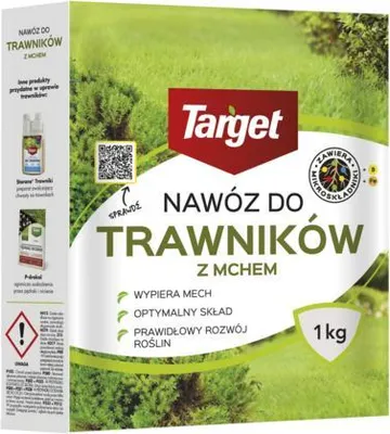 Zdjęcie produktu dla Nawóz do trawników wypierający mech, z mikroskładnikami TARGET 1kg