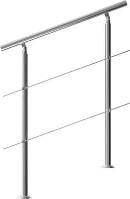 Produktbild von MONZANA® Treppengeländer Edelstahl Pflegeleicht 100cm mit 2 Querstreben Innen und Außen Handlauf Geländer Brüstung Balkon