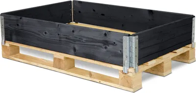 Produktbild von Garronda Holzaufsatzrahmen für Palette Aufbewahrungskiste aus Holz Palettenaufsatzrahmen Holzkiste Antracite