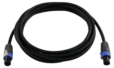Imagen del producto de Cable de altavoz PSSO, conector Speakon 4x2,5, 5 metros, color negro (30227930)