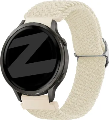 Produktbild von Bandz geflochtenes Nylonband (18mm) - Geeignet für Garmin Vivoactive 4s / Vivomove 3s / Venu 2s / Venu 3s / Forerunner 255s / Forerunner 265s / Venu 4 - 41mm - Starlight