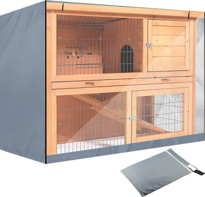 Produktbild von 122X50X105cm Ochranný kryt králíkárny Kryt králíkárny Kryt proti dešti Kryt králíkárny, šedý
