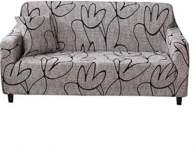 Productafbeelding van Famanu Sofabezet, antislip, elastisch - grijs (145-185 cm)