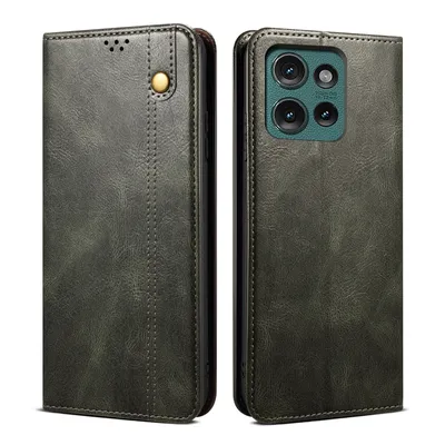 Obrázek produktu pro Pouzdro pro Motorola Edge 50 Neo kožené flip pouzdro peněženka s funkcí stojánku zelené