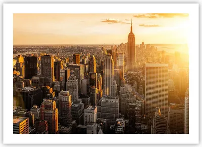 Produktbild von Poster - Poster ohne Rahmen - New York Wolkenkratzer Manhattan - 70x50 cm - Wand Bild - Wanddeko - Wandbilder - Kunstposter - Wandposter - Bilder - Kunstdruck - Wandbild - P2XAA70x50-2672