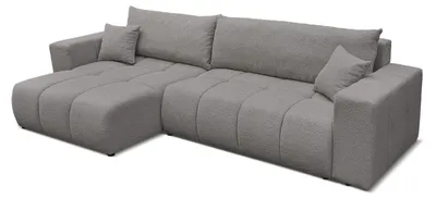 Produktbild von Universelles Ecksofa Liverno XL mit Schlaffunktion Centaur 15 Dunkelgrau Boucle Bettkasten