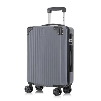 Produktbild von Koffer Trolley Reisekoffer Suitcase, Rollkoffer Handgepäck ,mit 4 Rollen360°, Hartschalenreisekoffer, Zahlenschloss, Weicher Gummigriff (XL,Grau)