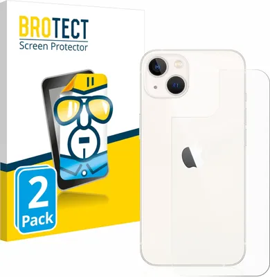 Produktbild von 2x Für Apple iPhone 13 (Rückseite) Schutzfolie BROTECT Displayschutz Display Schutz Folie Klar Transparent