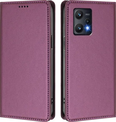 Immagine prodotto di Custodia in pelle per Realme 9 Pro 5G, custodia flip magnetica in Finto cuoio con supporto Viola
