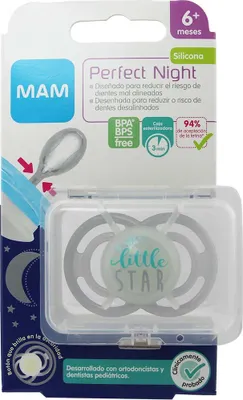Produktbild von Mam Perfect Night Silikon 6 Monate Grau 1 Stück