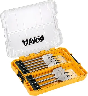 Produktbild von Dewalt Flachbohrer-Set für Holz, Sechskant, 12–32 mm, 8 Stück