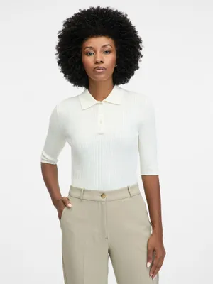 Produktbild von Orsay Cremefarbenes Kurzarm-T-Shirt für Damen 1001088A01560__L