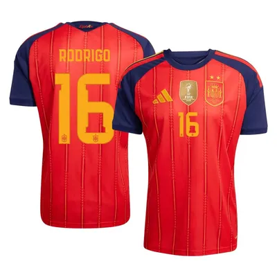 Produktbild von #16 RODRIGO 2026 World Cup Spain Home Champions 2-Star Jersey Size:S
