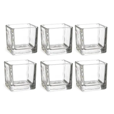 Produktbild von 6 x Glaswürfel "Terry"  H 8 cm - Vorspeisengläser  - Windlichter eckig - Teelichtgläser eckig - Dessertgläser