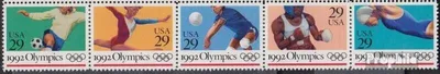 Produktbild von Briefmarken USA 1992 Mi 2241-2245 Fünferstreifen (kompl.Ausg.) postfrisch Olympische Sommerspiele