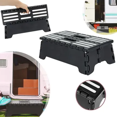 Produktbild von Rutschfester Hocker Klappbar,Klapphocker mit Trittfläche und Tragegriff für Bad