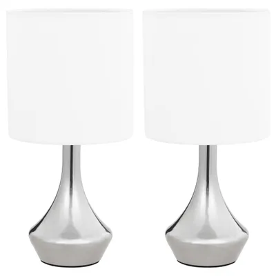 Two identical table lamps are shown side-by-side against a white background.