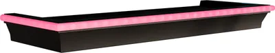 Produktbild von MIRJAN24 Wandregal Wrotyn, Stilvoll Wandboard, Wohnzimmer, Gamingregal (Farbe: Schwarz, mit Rosa LED Beleuchtung)