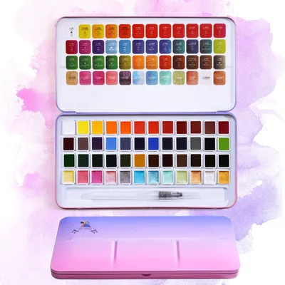 Productafbeelding van Waterverfset met 48 Kleuren en Glittereffect