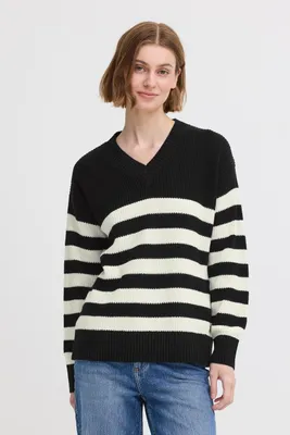 Produktbild von OXMO OXKALA Damen Pullover Grobstrickpullover Baumwollmischung relaxed fit