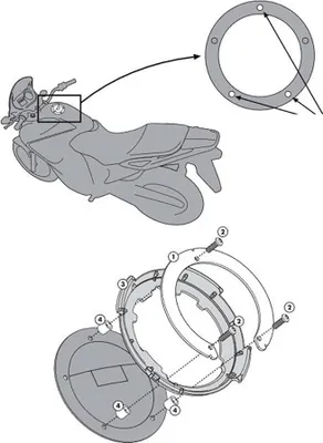 Image de Givi BF32 Bride spécifique pour le montage des sacs Tanklock, TanklockED
