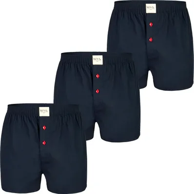 Produktbild von Phil & Co. Berlin Herren Boxer 3-Pack Uni - navy - Größe 3XL