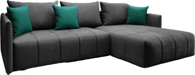 Produktbild von FURMEB24 - DON 245 x 180 cm  Sofa mit Schlaffunktion und  zwei Bettk€sten -  Ecksofa mit Kissen , Stoff Monoliht - Grau