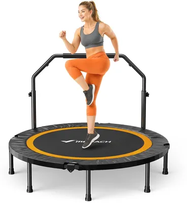 Productafbeelding van Trampoline fitnesstrampoline mini trampoline - 102 cm - Opvouwbaar - Stalen frame - 150 kg