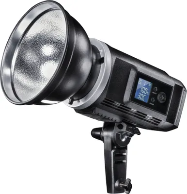 Produktbild von Walimex pro LED2Go 60 Daylight Videoleuchte, LED Dauerlicht 60 W mit Akku, Studioleuchte mit Bowens S-Type Anschluss, moderne COB-Technologie, ideal für Fotostudio
