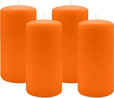 Produktbild von 4er Set Adventskranzkerzen Mandarin Orange Ø 100 x 200 mm
