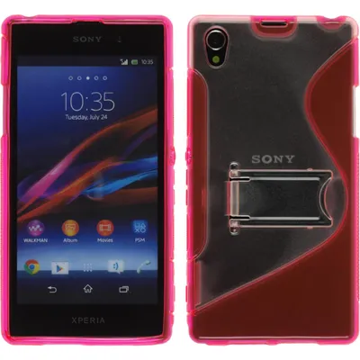 Produktbild von PhoneNatic Case kompatibel mit Sony Xperia Z1 - pink Silikon Hülle  + 2 Schutzfolien