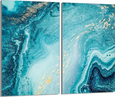 Immagine prodotto di Piastre copriforno 2 pezzi 30x52 Copriforno in Vetroceramica vetro, marmo turchese