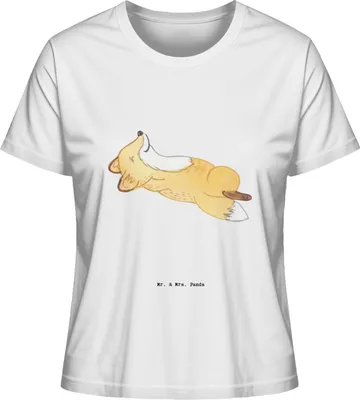 Produktbild von Mr. & Mrs. Panda Basic Shirt Damen Fuchs Crunches Größe S - Weiß - Geschenk, T-Shirt, Bauchpressen, Oberteil, Fitness, Fitnessstudio