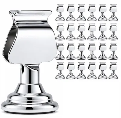 Produktbild von 24 Stück Tischkartenhalter Silber, Metall Kartenhalteri mit Clip, Tischnummernständer für Hochzeit, Restaurant, Party, Menükarte und Fotos