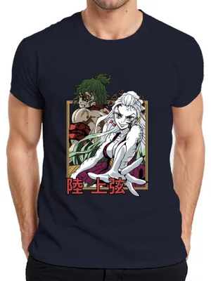 Zdjęcie produktu dla Koszulka męska Kimetsu no Yaiba Daki Gyutaro Demons Anime Gift Manga, granatowy, M