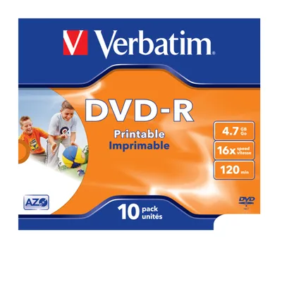 Produktbild von Verbatim 43521, DVD-R, Druckbar, jewelcase, 1 Stück, 4,7 GB