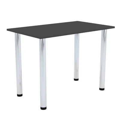 Image de AKKE Anthracite Table de cuisine avec pieds chromés LxlxH : 60x60x74 cm