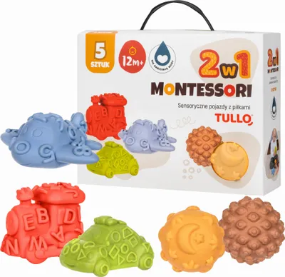 Zdjęcie produktu dla Sensoryczne pojazdy i piłeczki 5 szt. / Tullo