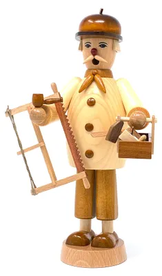 Rauchermännchen Tischler 25 cm Handarbeit Erzgebirge Holz