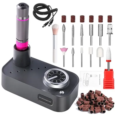 Produktbild von Nagelfräser für Gelnägel 35000 U/Min,11 in 1 Elektrische Nagelfräser Professionelle mit Nagelfräser Aufsätze,mit LED Lampe