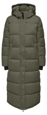 Productafbeelding van ALLEEN Damen ONLANN Premium Pufferjas, model X-Long OTW, bruin, maat L