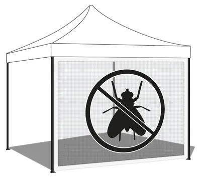 Image de Moustiquaire pour gazebo de jardin. Moustiquaire avec velcro. 300X200H cm Blanc