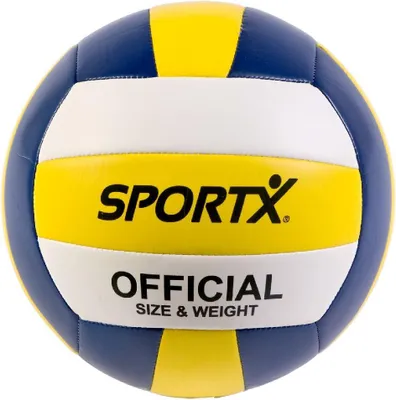 Image de SportX Official Volleybal 22 cm Wit/Geel/Blauw