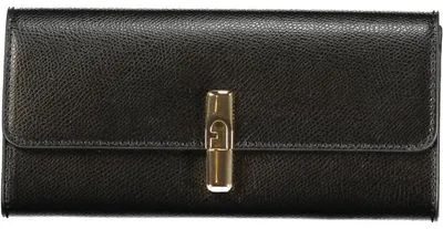 Produktbild von Elegante Damen-Geldbörse Schwarz mit Druckknopf und vielen Fächern