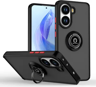 Image de Pour Xiaomi Poco X7 Pro 5G / Redmi Turbo 4 série Q : coque de protection en TPU + PC, motif « Shadow », noir / rouge